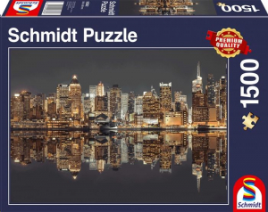 Schmidt New York felhőkarcolói az éjben, 1500 db-os puzzle (58382, 18762-183)